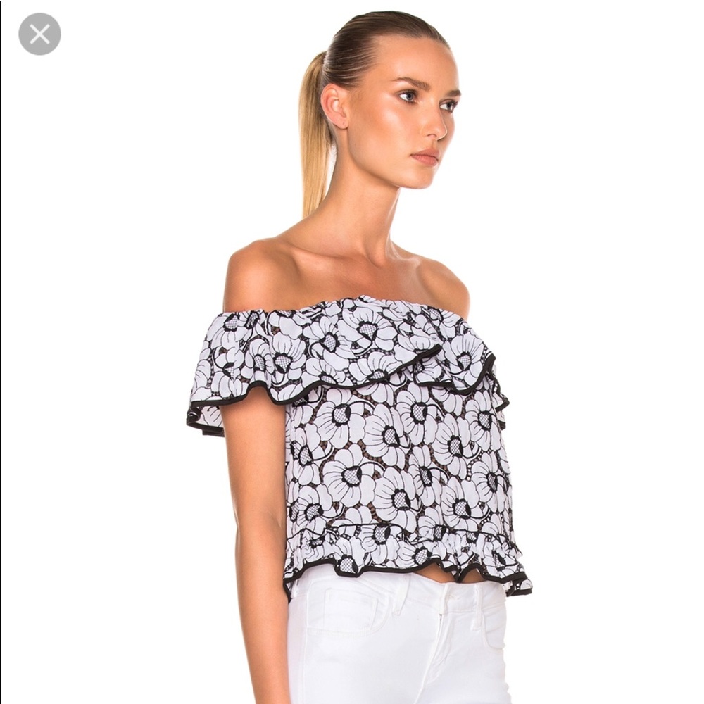 NICHOLAS***Camelia embroidery Off-Shoulder Top**Sm. $485 - Picture 3 of 8